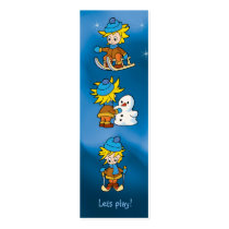 Lets play! - winter - bookmark business cards by Kidsplanet Lets play! - winter - bookmark business cards