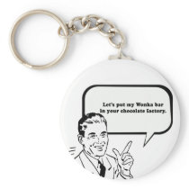 LETS PUT MY WONKA BAR IN YOUR CHOCOLATE FACTORY KEYCHAIN