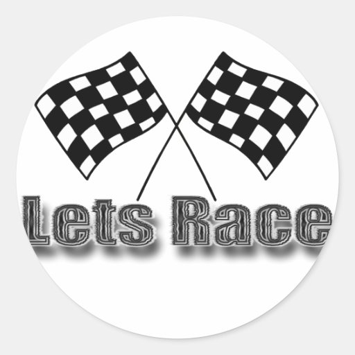 Lets Race Classic Round Sticker | Zazzle