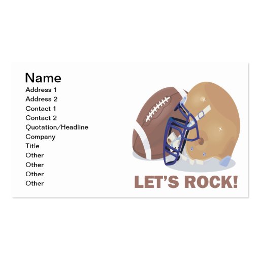 Lets Rock Business Card (front side)