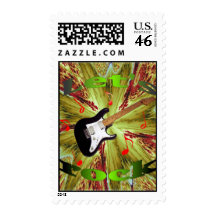 Let's rock digital art stamp