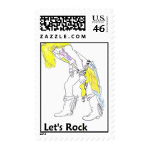 Let's Rock postage