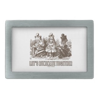 Let's Ruminate Together Alice Red White Queens Belt Buckle