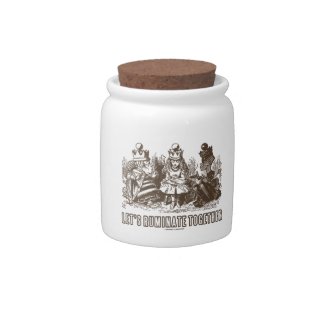 Let's Ruminate Together Alice Red White Queens Candy Jars