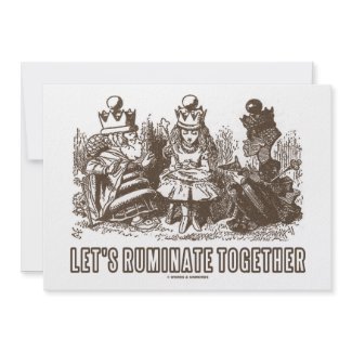 Let's Ruminate Together (Alice Red White Queens) invitation
