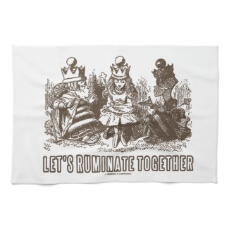 Let's Ruminate Together Alice Red White Queens Hand Towel