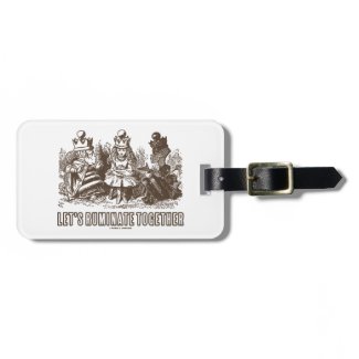 Let's Ruminate Together Alice Red White Queens Luggage Tag