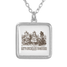 Let's Ruminate Together Alice Red White Queens Pendants