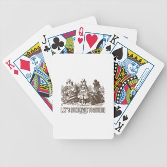 Let's Ruminate Together Alice Red White Queens Deck Of Cards