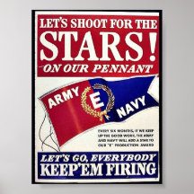 Let's Shoot For The Stars On Our Pennant Print