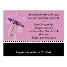 Lets Shower her Baby Shower Invitation Postcard