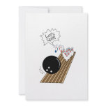 lets split scared bowling pins cartoon humor invitations