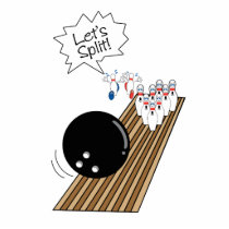 lets split scared bowling pins cartoon humor cut out