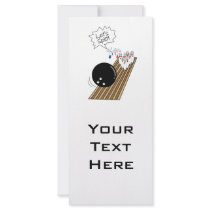 lets split scared bowling pins cartoon humor rack card