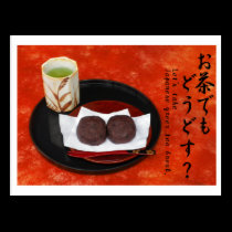Let's take Japanese green tea break. -Autumn- postcards