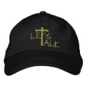 Let's Talk (Jesus) embroidered hats by MayhemChaos Let's Talk (Jesus) embroidered hats