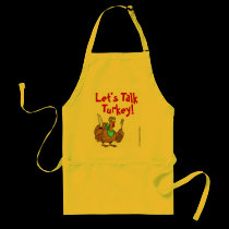 Let's Talk Turkey! Thanksgiving Holiday Apron aprons