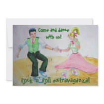 Let's twist again swing dancing rock and roll custom invite