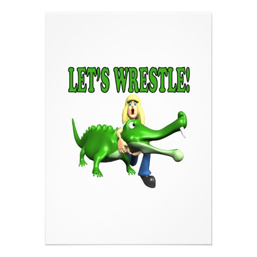 Lets Wrestle Personalized Invitation
