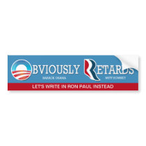 Let's Write In Ron Paul Instead. Bumper Stickers