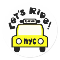 Let'sRide! With NYC Retro Taxi Cab stickers