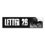 Letter 26 Band Sticker Bumper Stickers