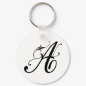 Letter-A-1 keychains