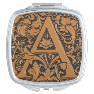 LETTER A COMPACT MIRROR