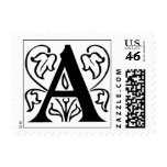 Letter A Fancy Initial Postage Stamps