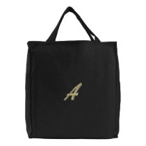 Letter A Monogram Initial Embroidered embroidered bags by initiallyyours Letter A Monogram Initial Embroidered embroidered bags