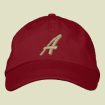 Letter A Monogram Initial Embroidered embroidered hats