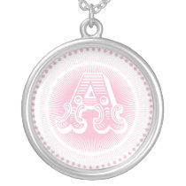 Letter A monogram necklace necklaces