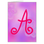 Letter A Monogram Notecard