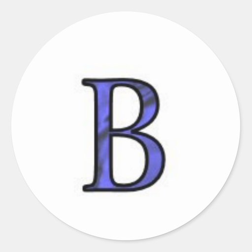 Letter B Classic Round Sticker | Zazzle