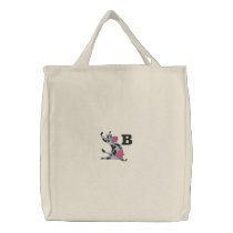 Letter B Cow Monogram Embroidered Bag embroidered bags by mothersdaytshirts Letter B Cow Monogram Embroidered Bag embroidered bags