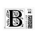 Letter B Fancy Initial Postage Stamps