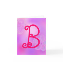 Letter B Monogram Notecard