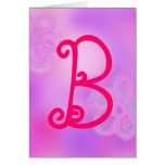 Letter B Monogram Notecard