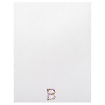 Letter B of colorful butterfly graphics Letterhead Template