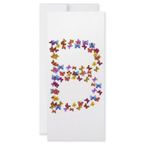 Letter B of colorful butterfly graphics Rack Card Design