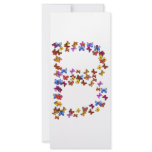Letter B of colorful butterfly graphics Rack Card Design