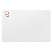 Letter B of colorful butterfly graphics Personalized Stationery