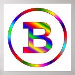 Letter B Rainbow Posters