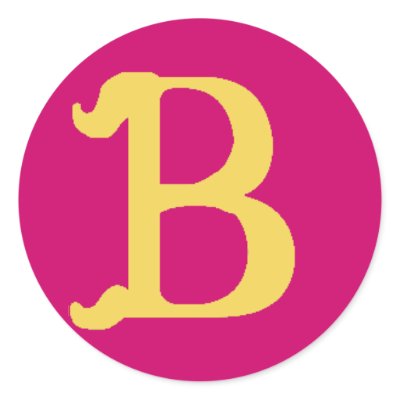 Letter B Stickers by pharrisart