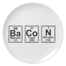 Letter Bacon Tiles Dinner Plates