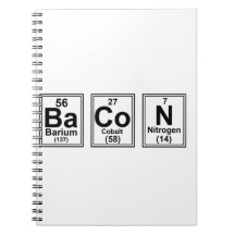Letter Bacon Tiles Notebook