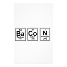 Letter Bacon Tiles Personalised Stationery