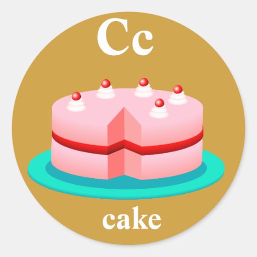 Letter C Pink Cake Stickers Zazzle letter-c-pink-cake-stickers-zazzle