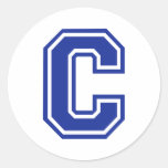 Letter C Round Stickers