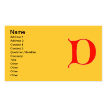 Letter D Business Card
